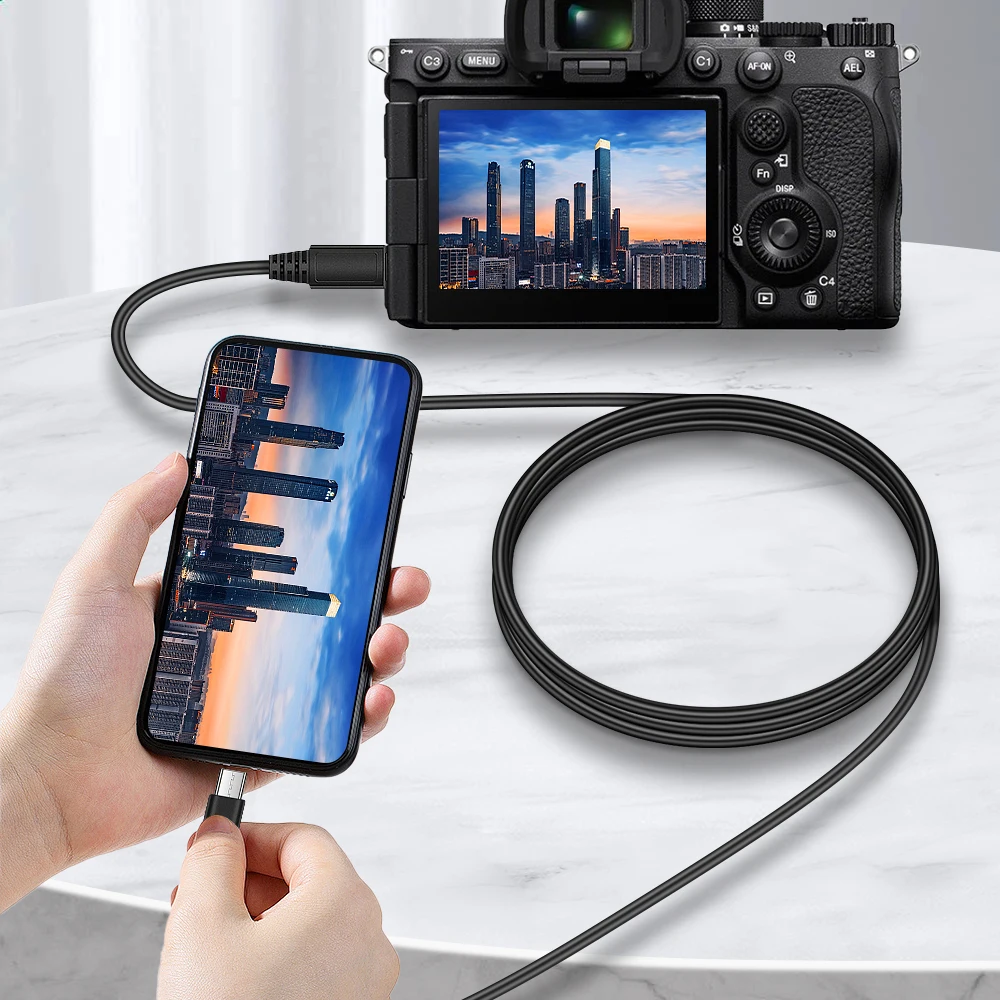 Micro 5Pin to Type-C OTG Cable for SONY NEX-3N F3 5T 6L A7 A7II ,The download cable for connecting Sony cameras to smartphones,