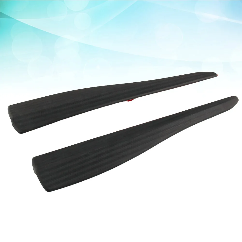 

2Pcs Car Door Anti-Collision Strips Carbon Fiber Black Durable Auto Bumper Protector PVC Decorative Strip