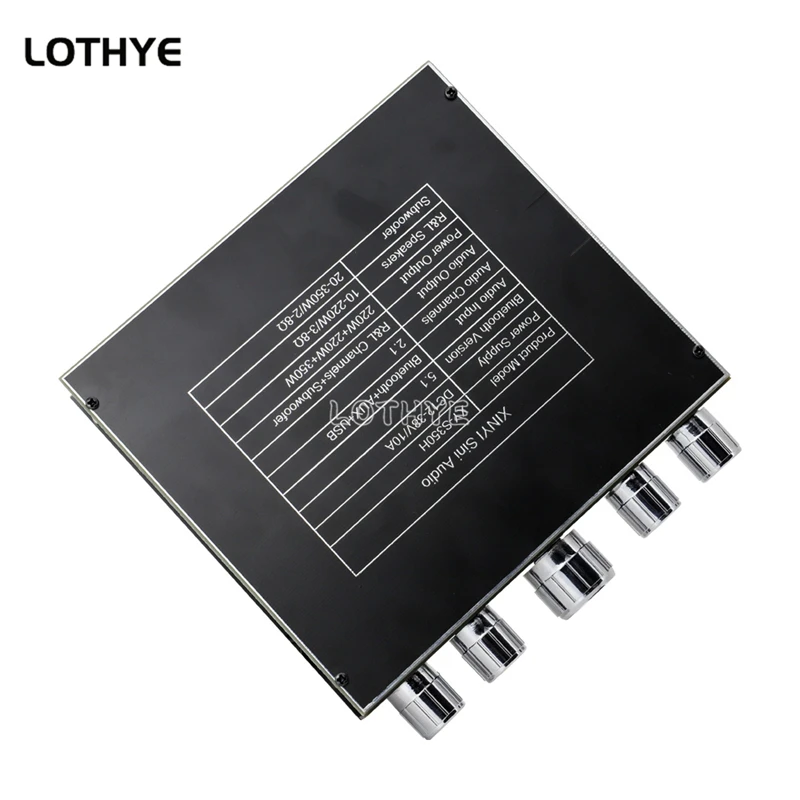 2.1 Channel TPA3251D2 Bluetooth 5.1 220W*2+350W HIFI Power Sound Amplifier Board Module Treble Bass Subwoofer AMP AUX S350H