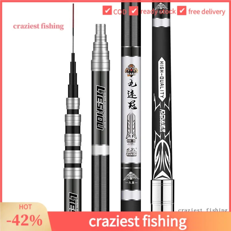 Mini Fishing Rod Carbon Fiber Pike Spinning Rods Carp Fishing Accessories Surfcasting Rockfishing Telescopic Pole Carpfishing