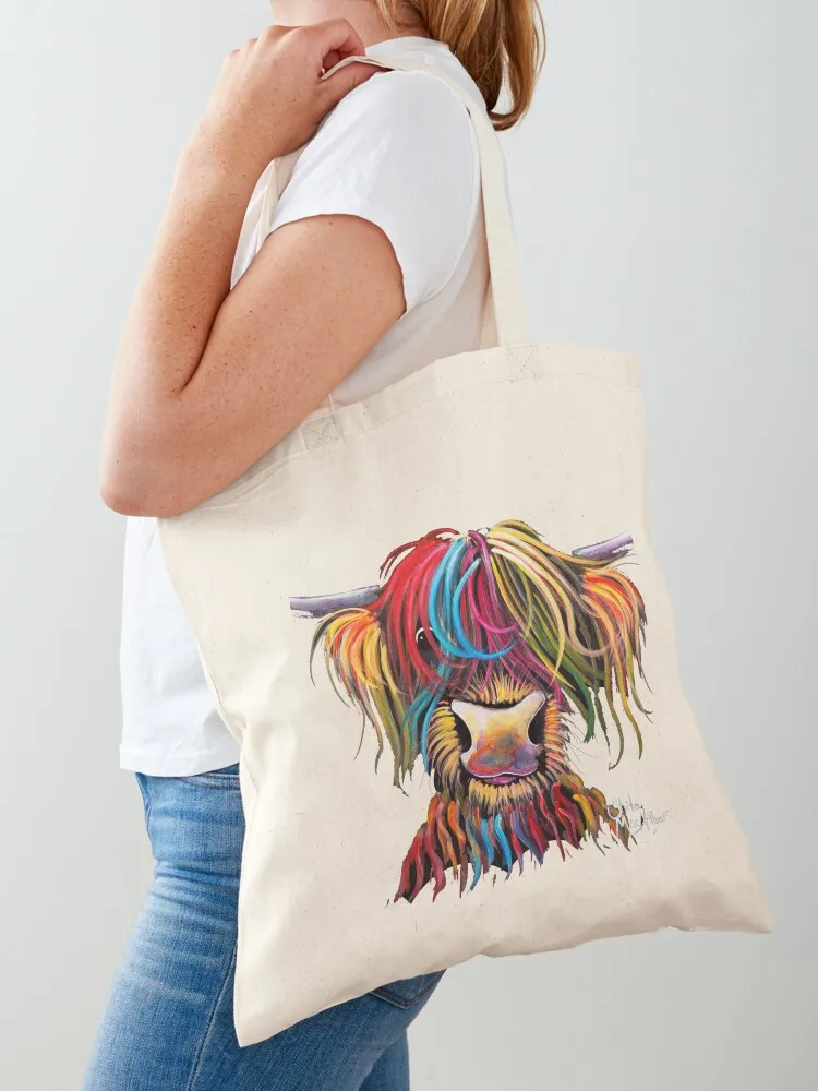 Scottish Hairy Highland Cow ' NELLY ' by Shirley MacArthur Tote Bag the tote bag shopping bag logo Custom