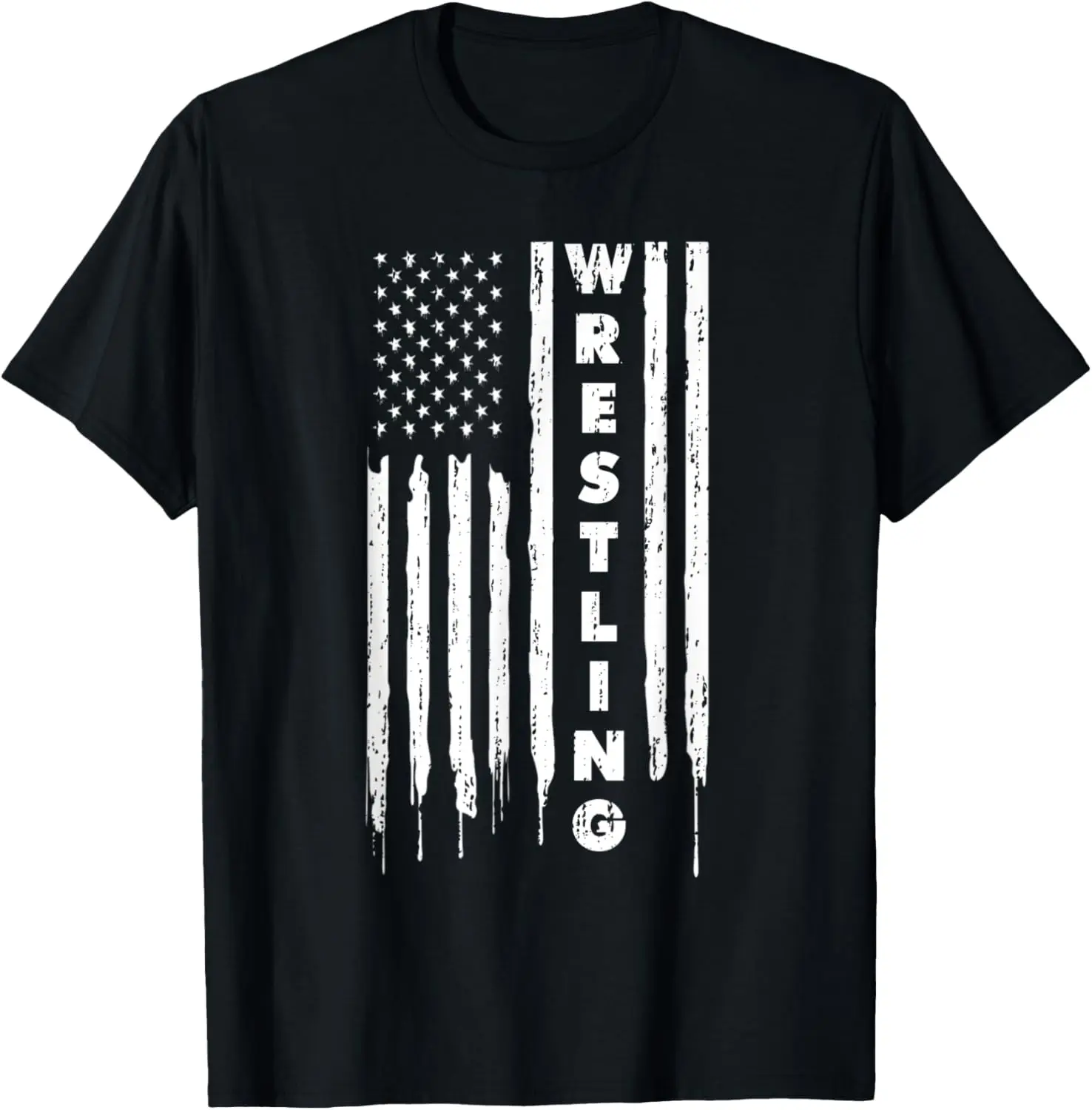 WRESTLING T-Shirt mit amerikanischer Flagge