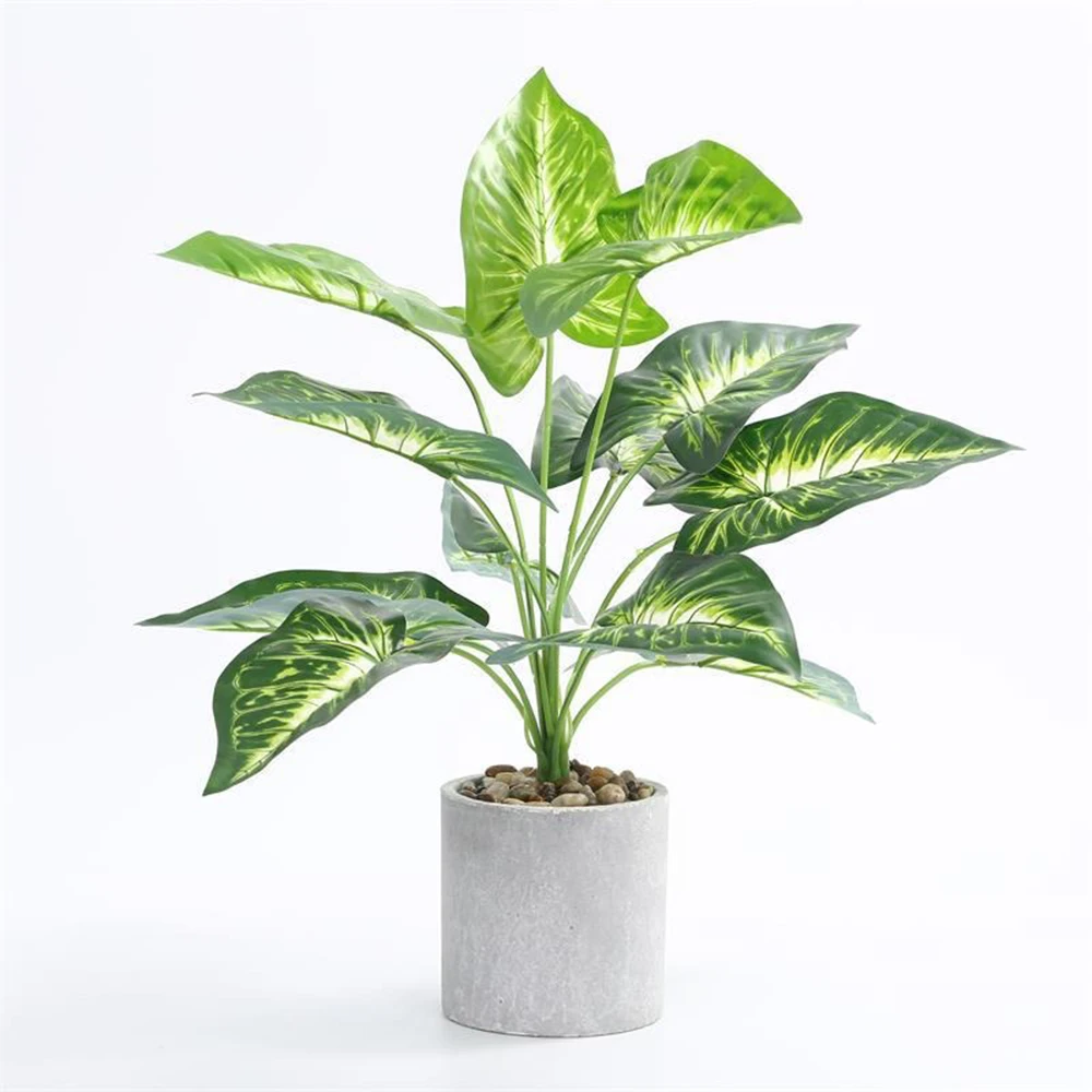 Simulated Taro Potted Plant Simulated Green Plant Home Desktop Bonsai Decoration Suitable for Home Decoration Desktop Decoration