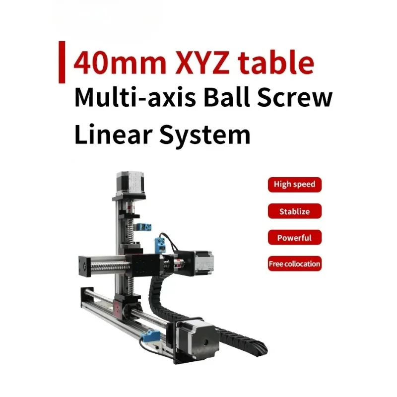 Dual Shaft Guide Rail Linear Guide Rail, 2-Axis Rot, XY-T Linear Module