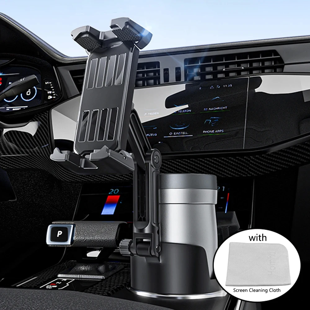 Car Tablet Stand Cup Multifunctional Adjustable Drinking Bottle Detachable CarHolder Storage Rack Accessories Cleaning Cloth