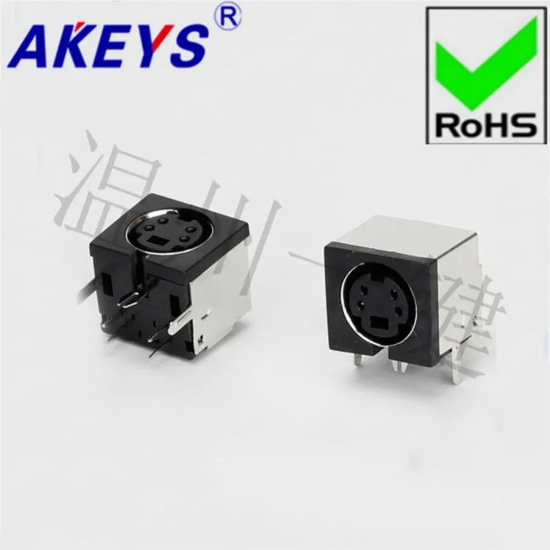 10PCS MDC-4-02สแควร์คีย์บอร์ดปลั๊ก DIN ซ็อกเก็ต S Full Pack 7ฟุต4-Pin 4-core ซ็อกเก็ตแม่