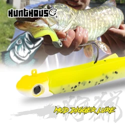 Hunthouse Official Store Fishing Soft Lure sinking 10g/15.3g/20.7g 100mm Jig Head Reflective Wobbler Crazy Eel for bass pike