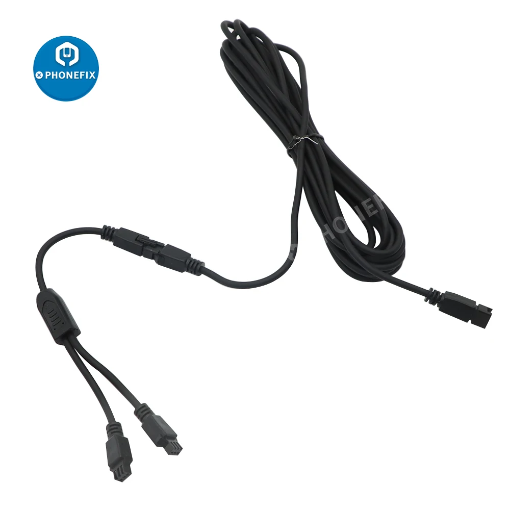 Cable de extensión de fuente de luz 3P SM macho a hembra para dos líneas de conexión de 0,2 m para máquina de inspección Visual, fuente de luz de visión