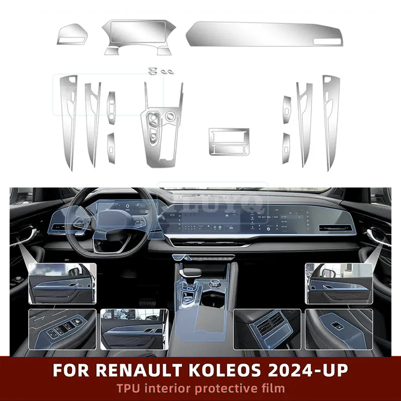 

For Renault Grand Koleos 2024 Protective Film Car Interior Center Console Instrument Dashboard Anti-scratch Sticker Accessories