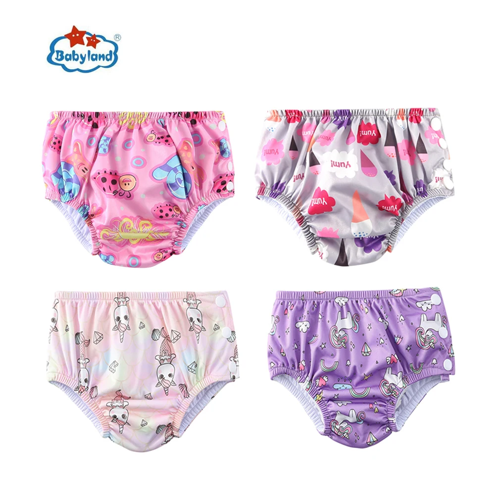 [Babyland] scegli modelli pannolini da nuoto per bambini 4 pz/set pannolini da nuoto per bambini impermeabili pannolini da piscina per neonati e bambini