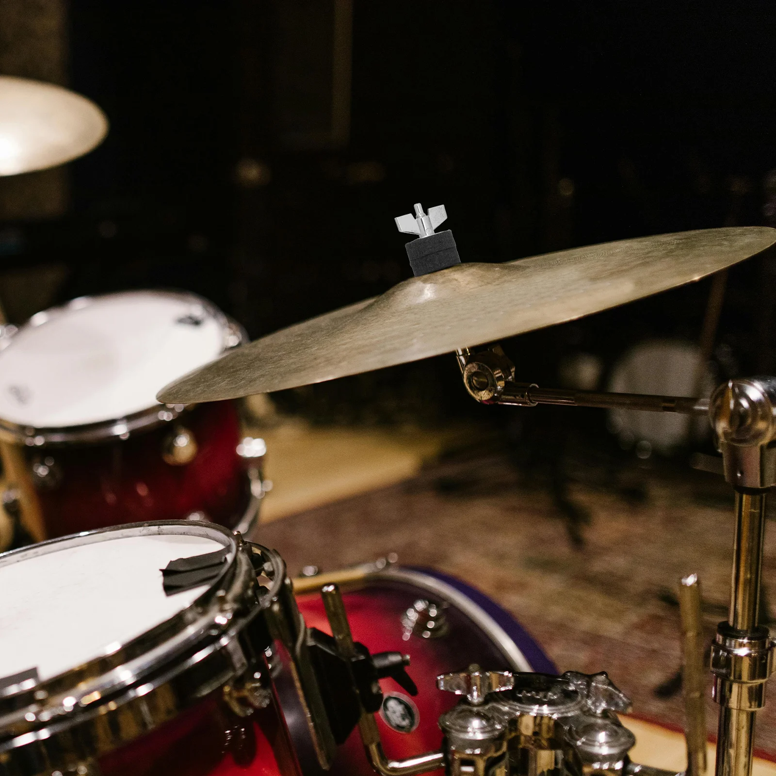 シンバルスタッカーホルダー、ドラムハードウェア用の調整可能な延長アームマウント付き、シンバルアダプターとスタンドアクセサリー