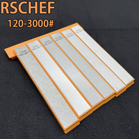 4/5/6PC 120-3000# Professional Diamond Sharpener for Knife Sharpening Stone System Frinding Blade Fine Grinding Tool Orange Base