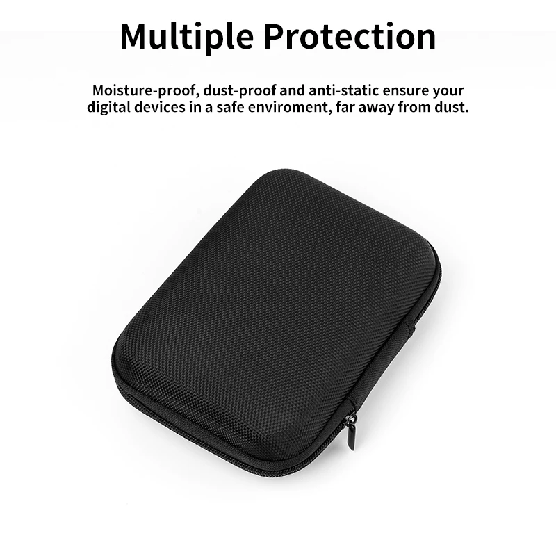 2.5 ''Harddisk Case Draagbare Hdd Bescherming Tas Voor Externe 2.5 Inch Harde Schijf/Oortelefoon/U Schijf Harde Schijf Behuizing Zwart