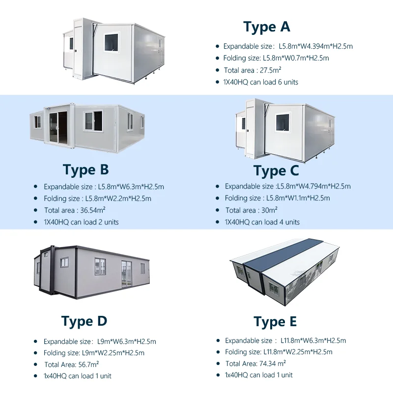 Wholesale Customized 20ft 40ft Thermal Insulation And Rainproof Steel Structure Extended Modular Folding Container House