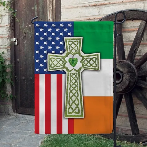 Happy St Patrick's Day Flag, Irish Celtic Cross Flag, Lucky Shamrock Flag GJN EEN AAL HHM WZZ yyi