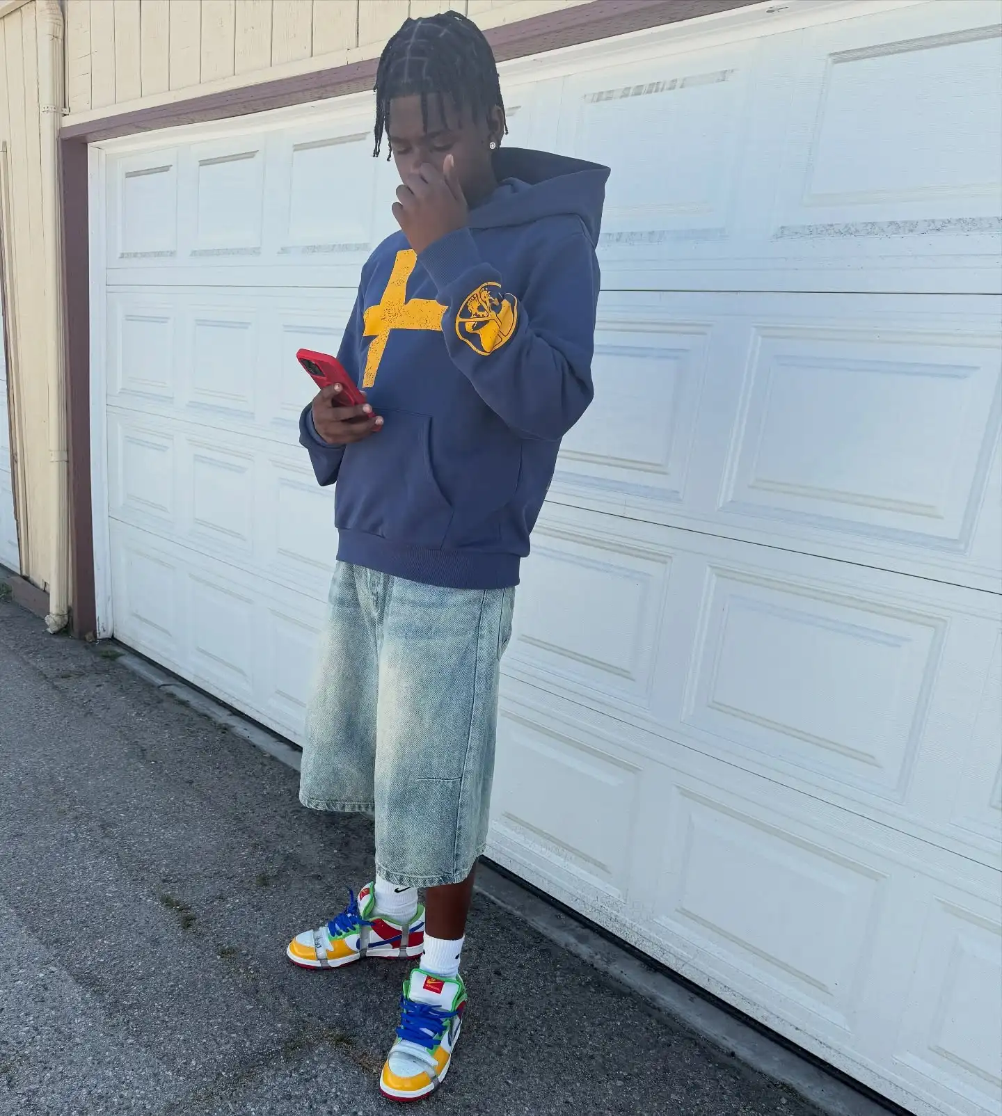 Yellow cross print hoodies men oversized sweatshirts y2k tops streetwear clothes harajuku couples tracksuit men clothing