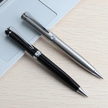 Genkky Office Penna a sfera in metallo Materiale in acciaio inossidabile Penne a sfera stile rotante per forniture di cancelleria regalo per ufficio scolastico