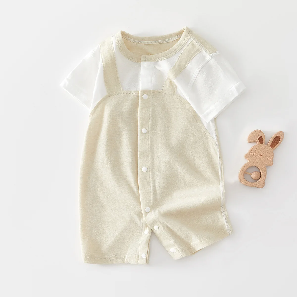 Newborn pure cotton boneless Romper Men's Treasure Women's Treasure onesie Climbing clothing Children's clothing