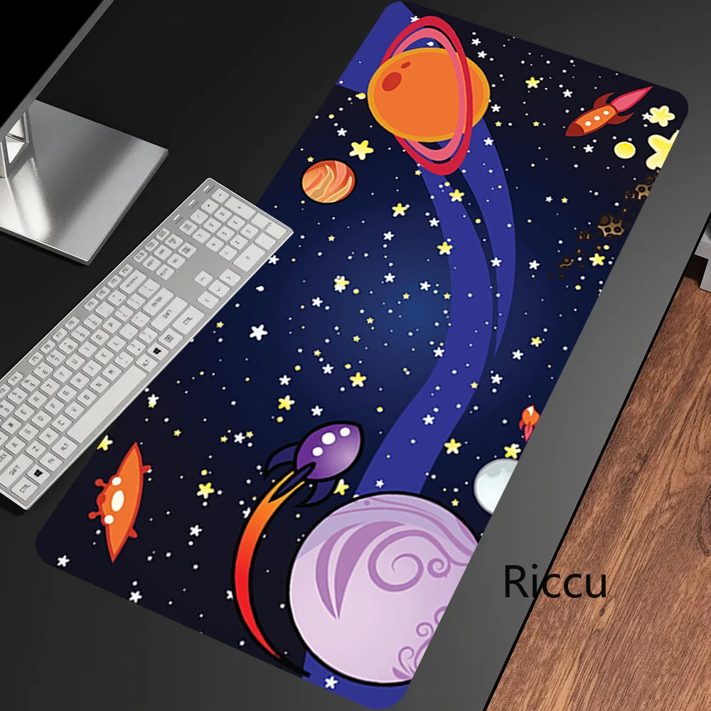 HD Printing Long Planet Mouse Pad Solar System Personality Table Mat Games With Crypto Fabric Silky Smooth Rubber Mouse pad XXL