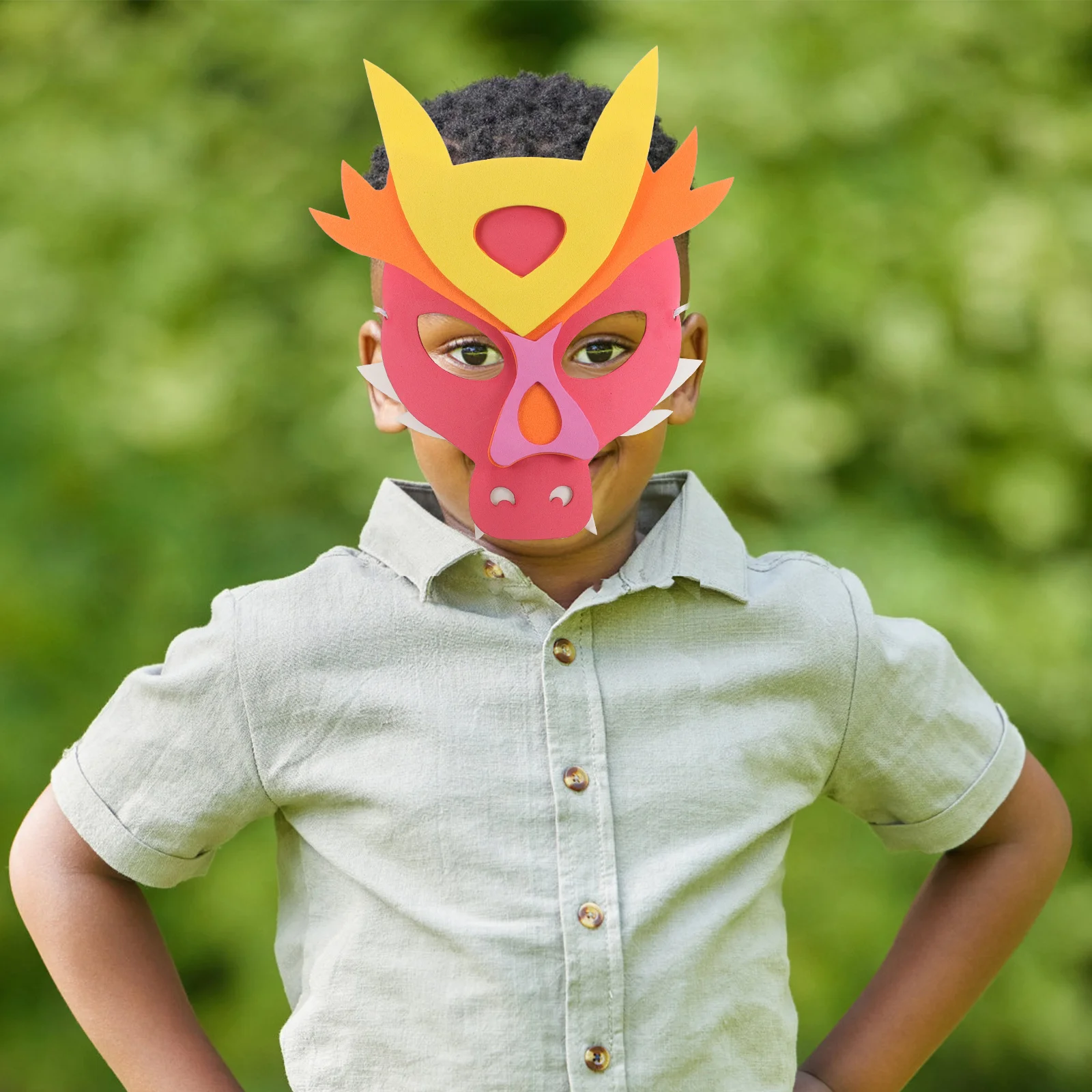 

4Pcs Dragon Mask Eva Material Cosplay Party Funny Animal Mask for Masquerade Costume Dragon Masks