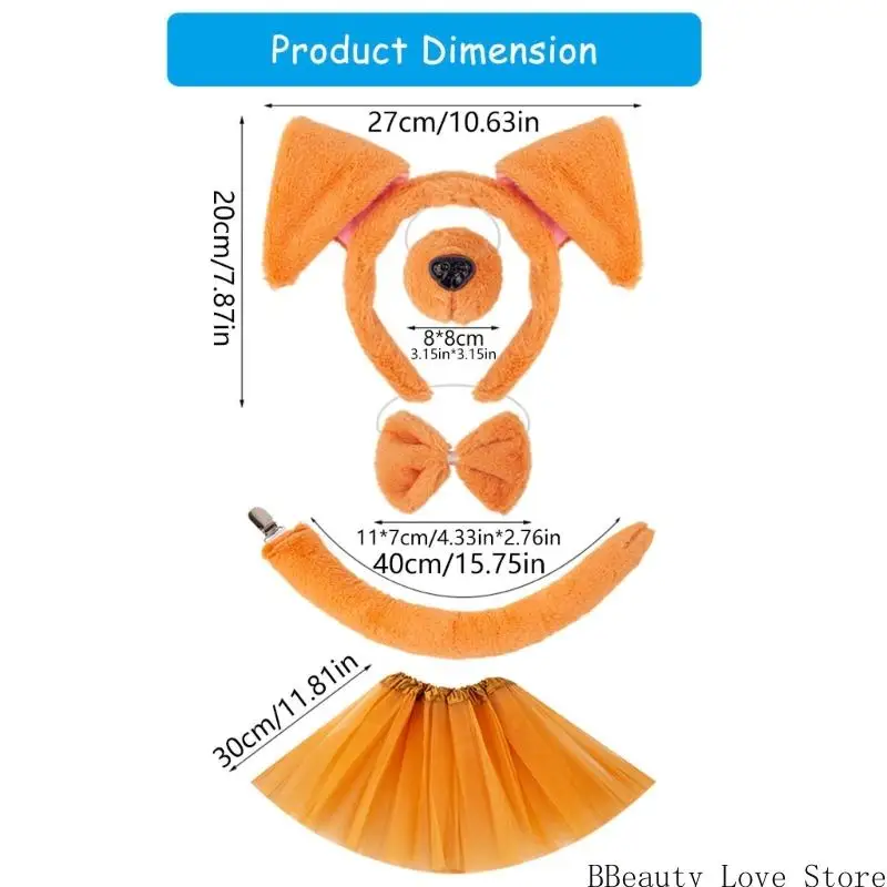 Disfraces animales orejas para perros Tutor Tutu Falda para fiesta cosplay Halloween