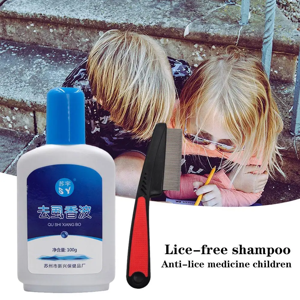 Anti lice shampoo set Nourishing Soft Fluffy Repair Promotes Strengthens Dense 100Ml kids Roots Growth U1M1