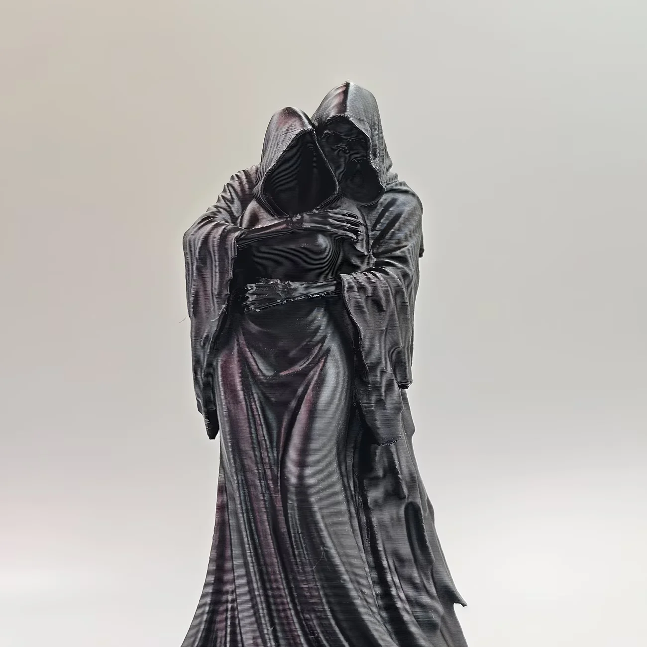 Grim Reaper Embrace Statue Decor, Collectible Figurines, Home Shelf And Desk Ornaments, Gothic Skull Sculptures