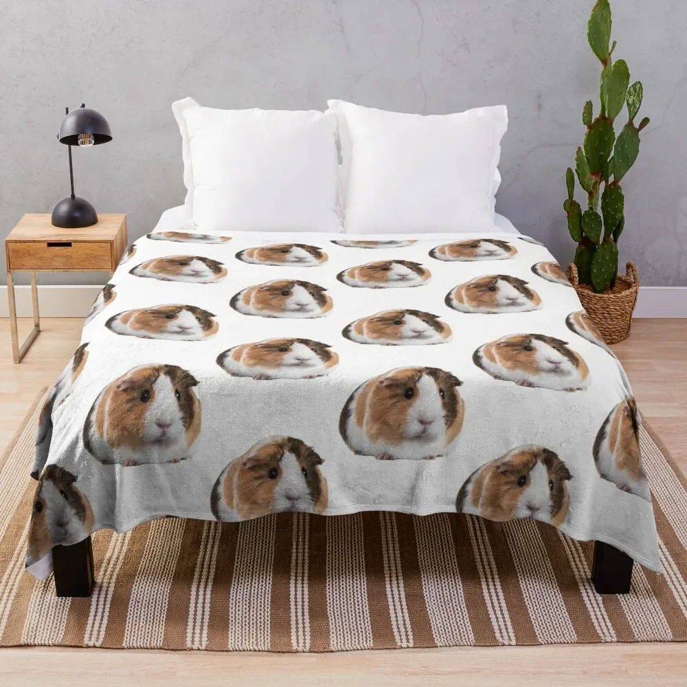 

Cute Guinea Pig Throw Blanket Sleeping Bag Thermals For Travel Shaggy Blankets