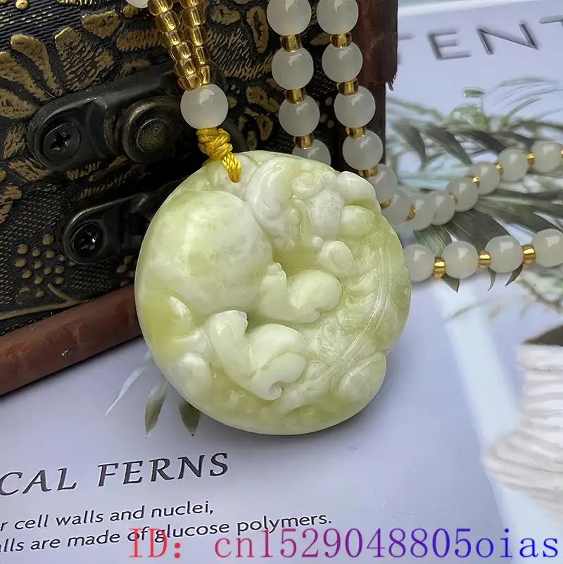 Natural Real Jade Pixiu Pendant Necklace Carved Jewelry Gift Charm Talismans Gifts for Women Men Luxury Stone Gemstones