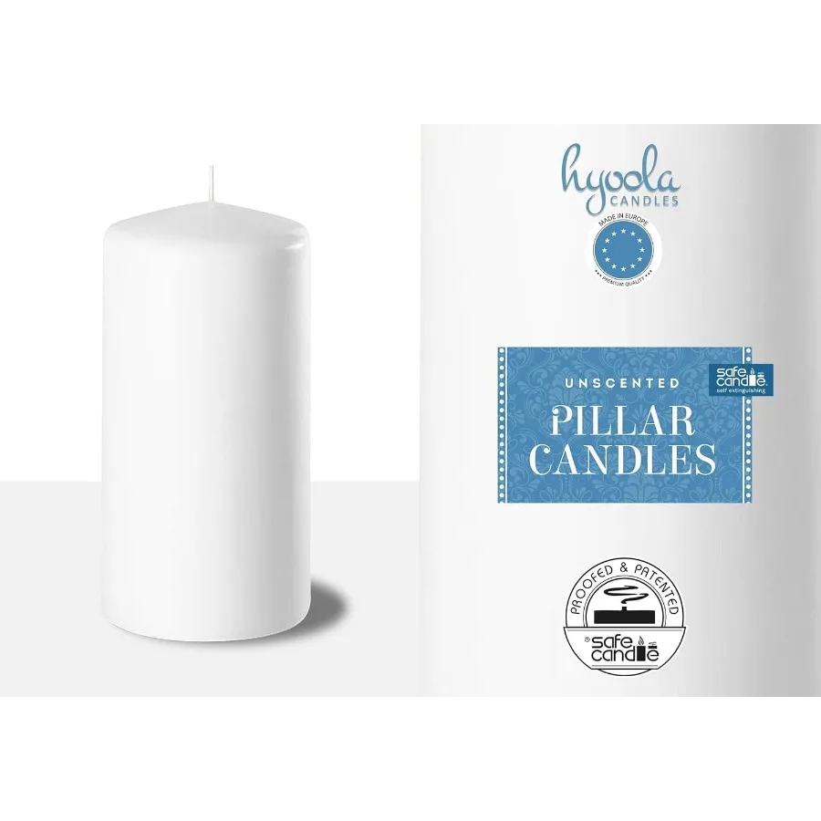 Candele a colonna bianche 2x4 pollici Confezione da 12 candele a colonna sfuse non profumate per decorazioni domestiche Eventi di nozze Cerimonie religiose e ambiente