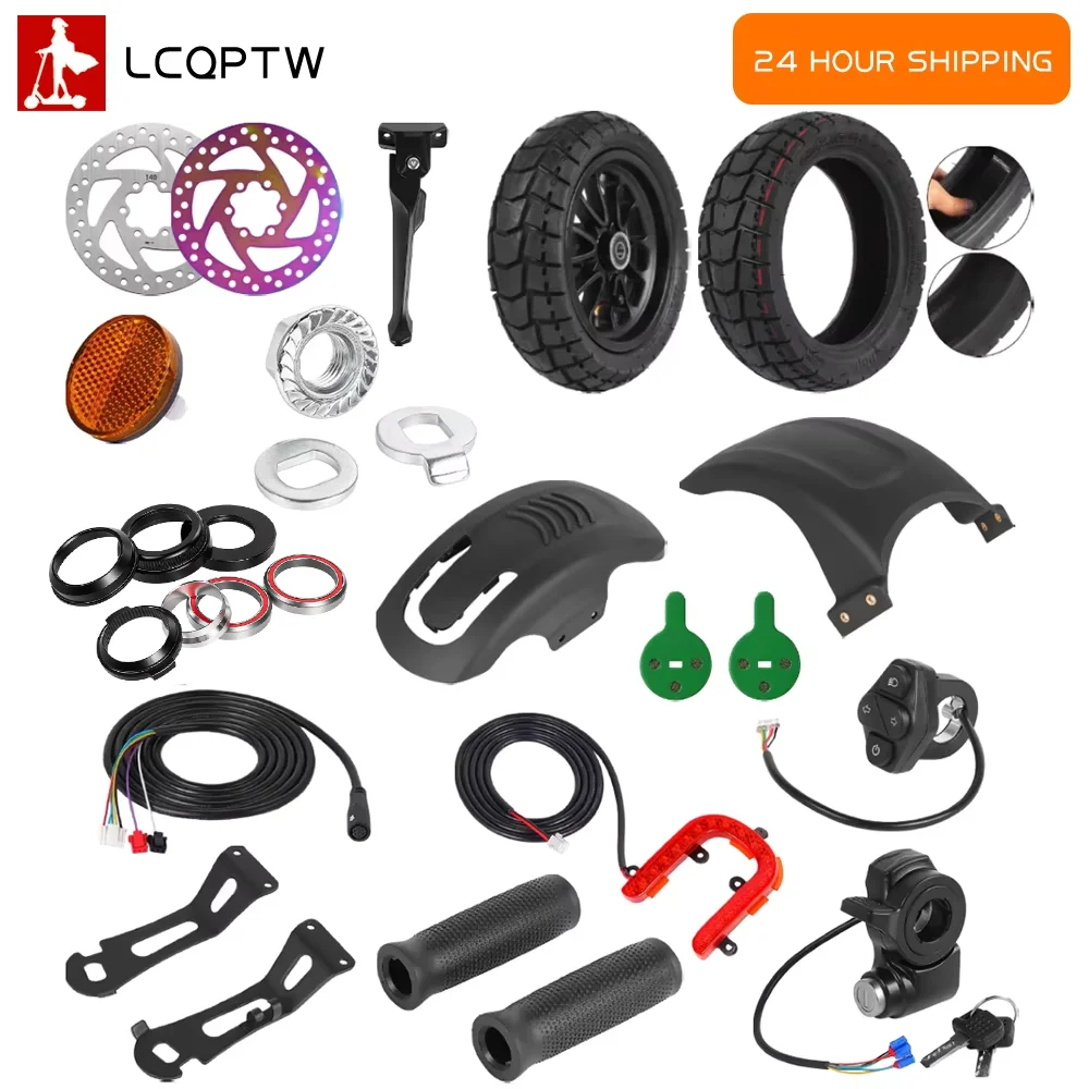 For Kukirin A1 Scooter Parts Fender Taillight Front Wheel Assembly Ignition Lock Headlight Switch Handle Grip Brake Disc Rotor