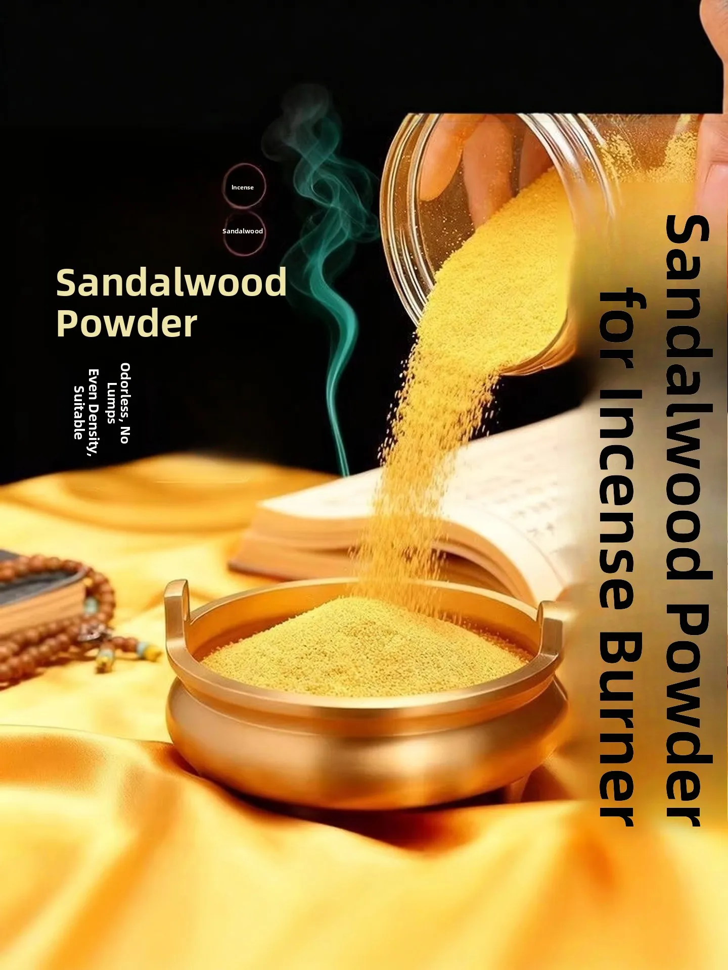 

Керамическая курильница для подношений и благовоний в традиционном китайском стиле, с золотым, нефритовым и бриллиантовым песочным декором, для домашнего декора.