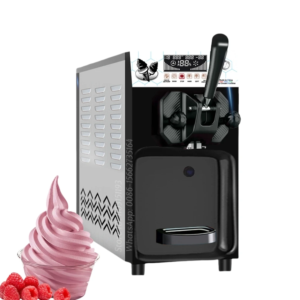

Small Size Tabletop Desktop Soft Ice Cream Making Machine Frozen Acai Machine Auto Mini Frozen Yogurt Soft Ice Cream Machine
