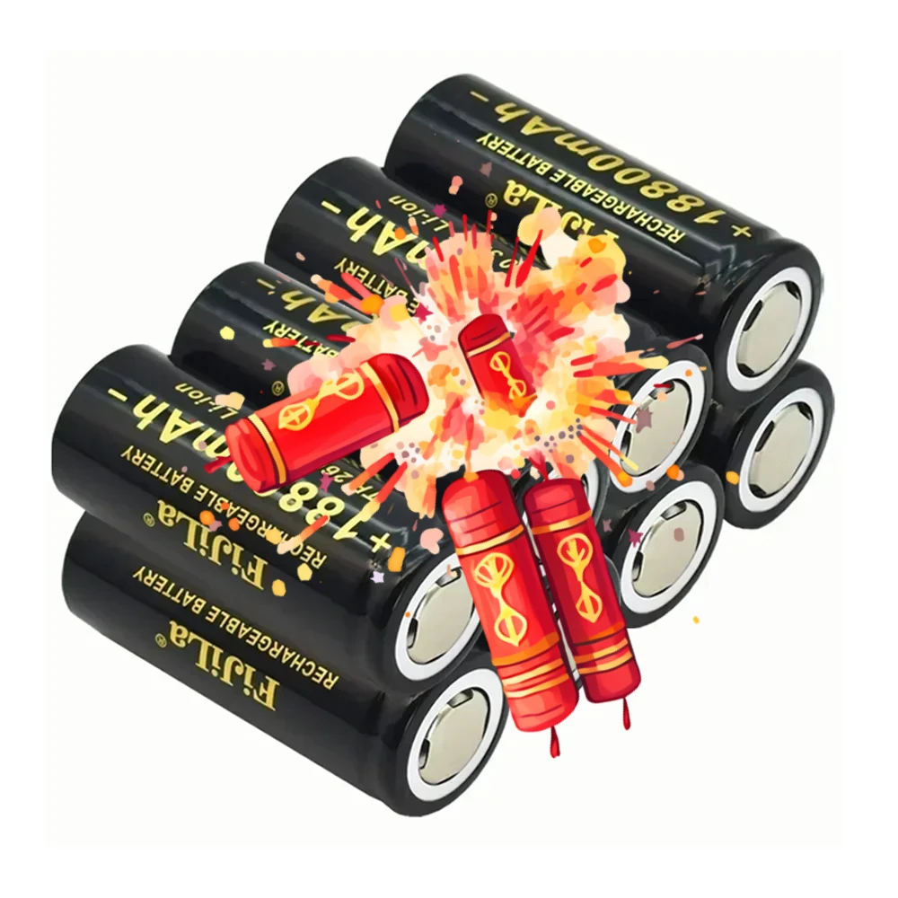 

Аккумулятор 26650, высококачественный, 18800 мАч, 3,7 В, литий-ионный, перезаряжаемый, для светодиодного фонарика + зарядное устройство