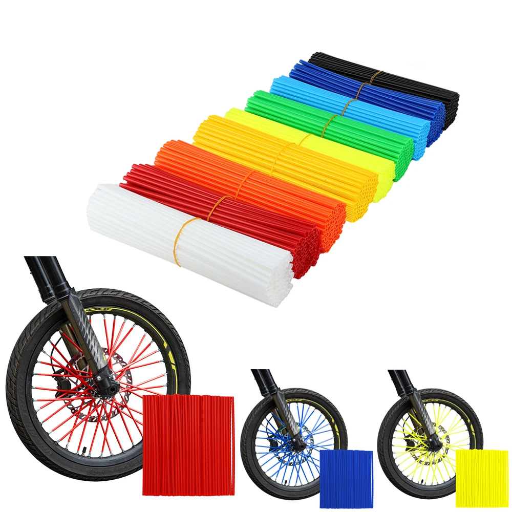 

72 шт. универсальные декоративные накладки на колеса мотоцикла, 24 см, накладки на обод колеса, прочная защита для труб для мотоцикла, грязевого велосипеда