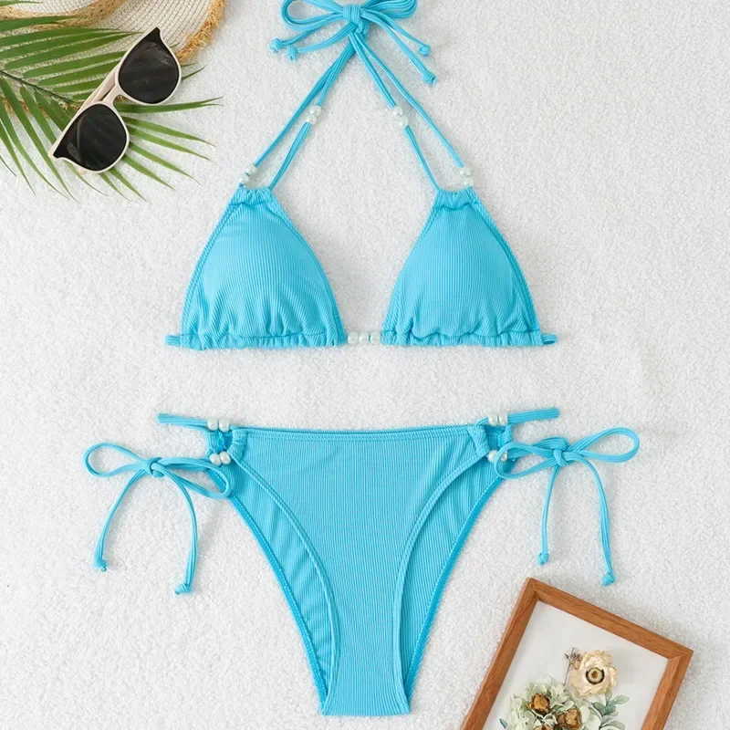 Parel مثير البيكينيات 2025 المايوه ملابس السباحة النسائية رفع الإناث ملابس سباحة حريمي الشاطئ لباس سباحة البرازيلي مجموعة البكيني بركة الاستحمام