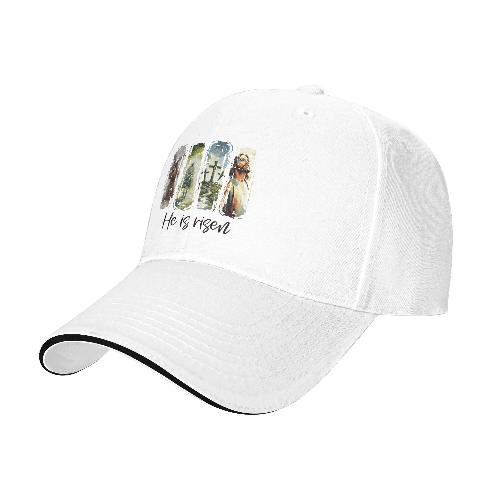Easter Jesus He is Risen 4 Scenes Christian Baseball Cap y2k Funny Female Male Trucker Hat Outdoor Sport Baseball Caps