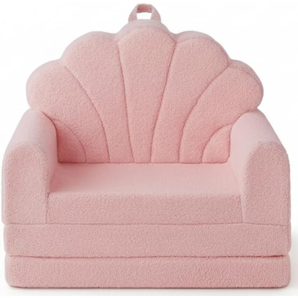 

Складной детский диван 2 в 1, трансформируемый стул для малышей и шезлонг, мебель для игровой комнаты, розовая