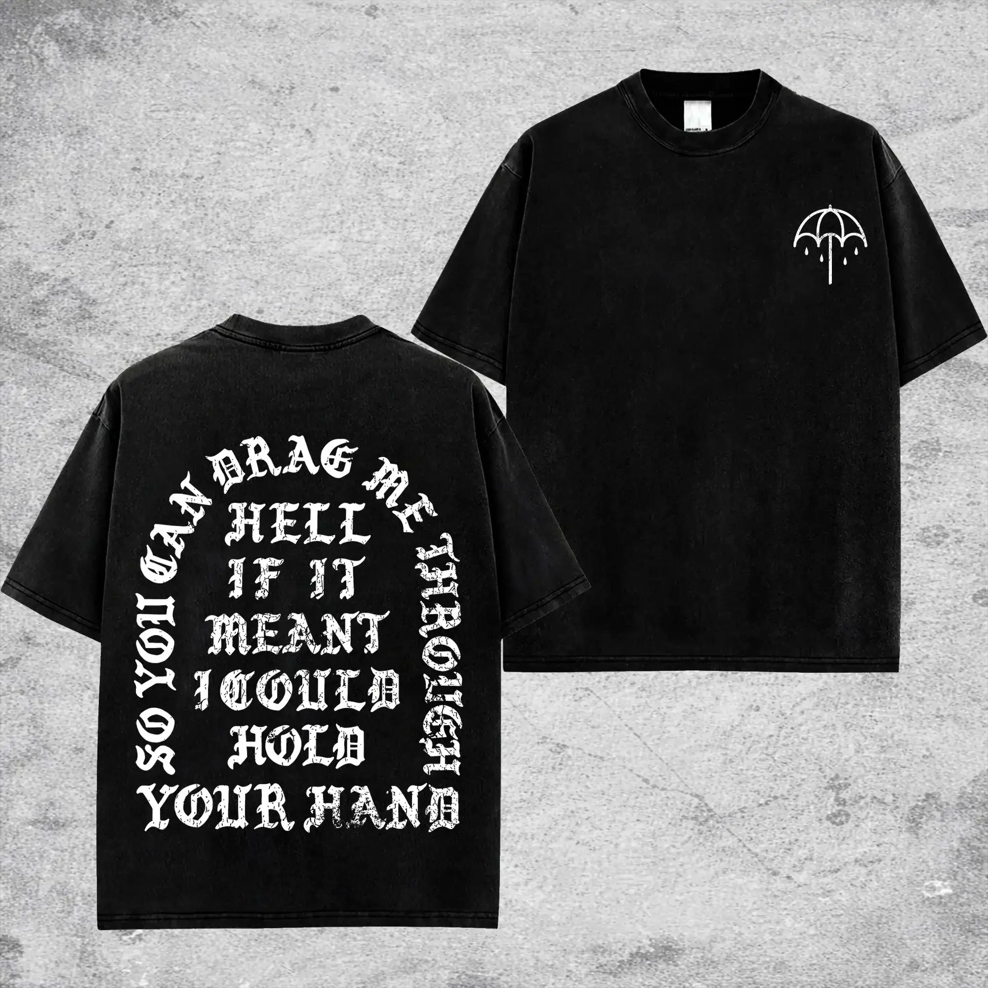 BMTH Vintage Washed T Shirt 2026 Bring Me The Horizon Tour T-shirt Summer Casual Cotton Short Sleeve Rock Punk Clothing Unisex
