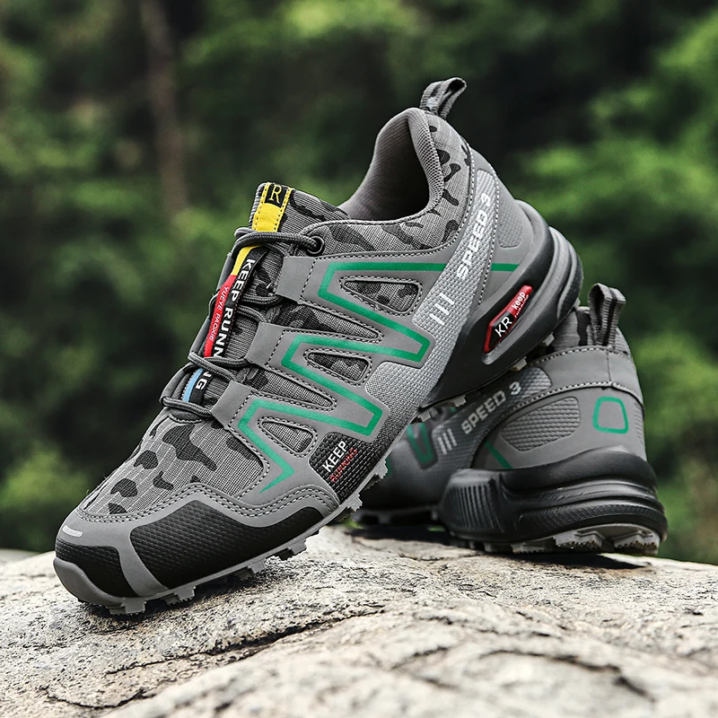 Breathable hiking shoes men 2024 new hiking shoes non-slip wear-resistant cushioned light outdoor climbing sports shoes