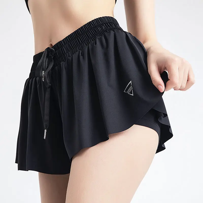 Woman Sexy Open Crotch Leggings Mini Shorts Zipper Crotchless Skirt Underwear Ruffle Edge Outdoor Sex Sport Slim Tight Club Pan