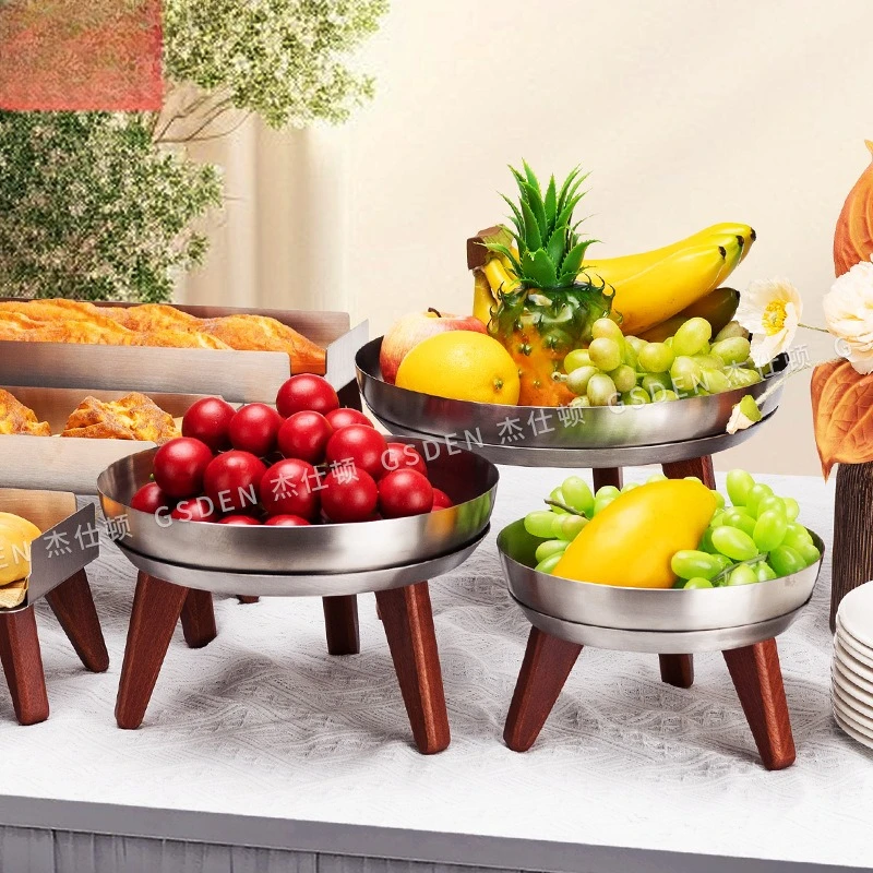 hotel-stainless-steel-fruit-plate-buffet-cold-dish-salad-plate-commercial-coffee-break-table-tray-bread-rack-display-plate