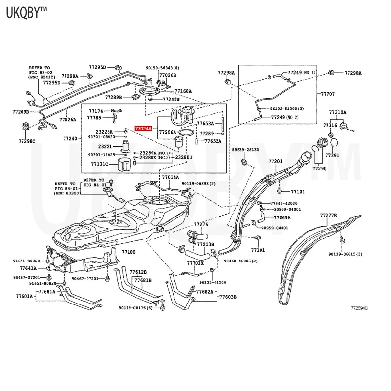 FA W To yo ta RA V4 (CH IN A) 2009-2013 770240R020 Fuel Absorber Assembly