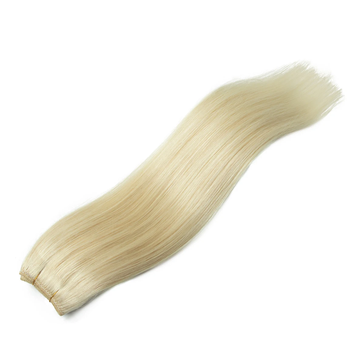 Fasci biondi Capelli umani 50 g/pacco Cucire doppia trama Fasci di capelli lisci naturali MachineRemy Offerte di pacchetti colorati da 12-24 pollici