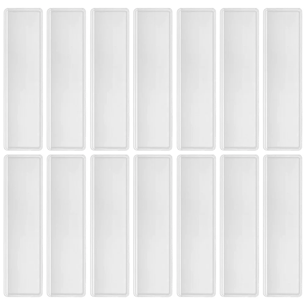 4 Sheets Clear Self Adhesive Label Holders Waterproof Pouches for Index Cards Office School Use Label Holders for Storage Bins