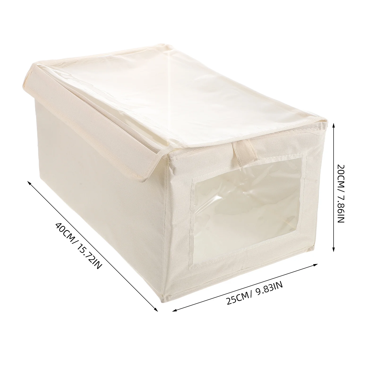 3 قطعة صناديق تخزين الملابس القابلة للطي أكسفورد النسيج غطاء شفاف خزانة منظم لغرفة النوم عنبر المنزل التخزين #5