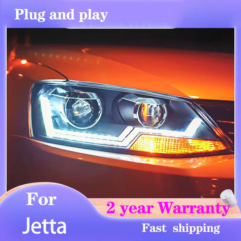 

Car Styling for VW Jetta Headlights 2011-2017 Jetta Head Lamp DRL Turn Signal Low High Beam Projector Lens
