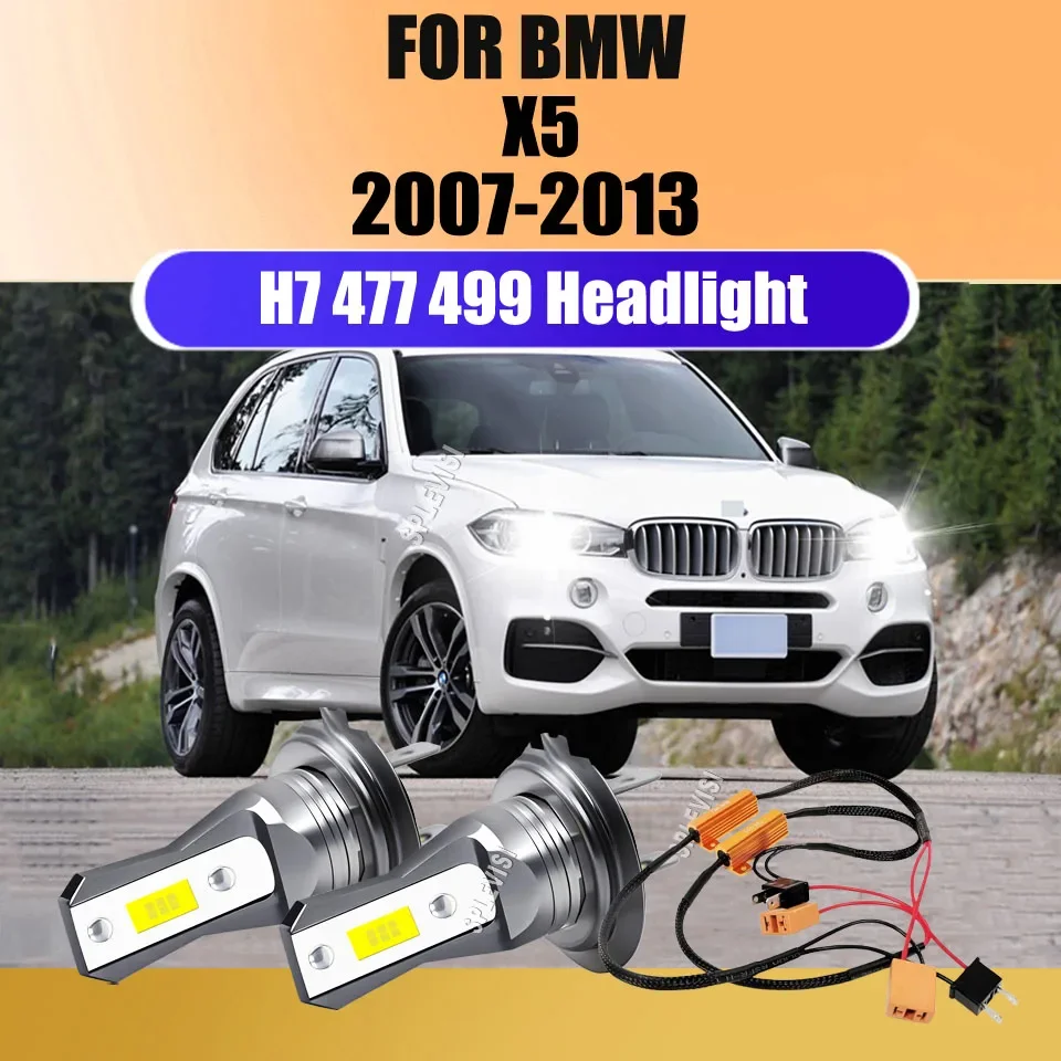 H7 Headlight Upgrade - 200% Brightness Increased Better Peripheral Vision For BMW X5 2007 2008 2009 2010 2011 2012 2013