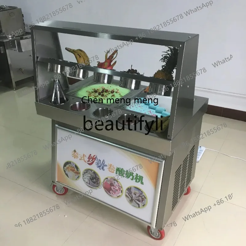 X  Luxury Double-Sided Double-Pressure Ice Cream Fryer Commercial Ice Cream Fryer Thai Style Ice Cream RollX