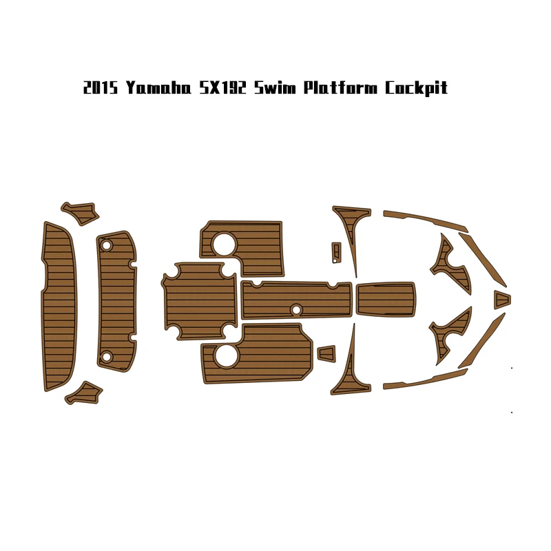 

Custom Eva Foam Pad Jet ski Marine Traction Mats For 2015 Yamaha SX192 Swim Platform Cockpit Custom Boat Accessories